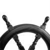 Brass, Wood Ship Wheel Luxury Gift Decor Boat Collectibles Black Aluminium Ring, 106.68 Cm
