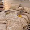 Floral Print Quilt Soft Skin-Friendly Breathable Summer Comforter With Ultrasonic Embossing Summer Machine Washable Bedspread