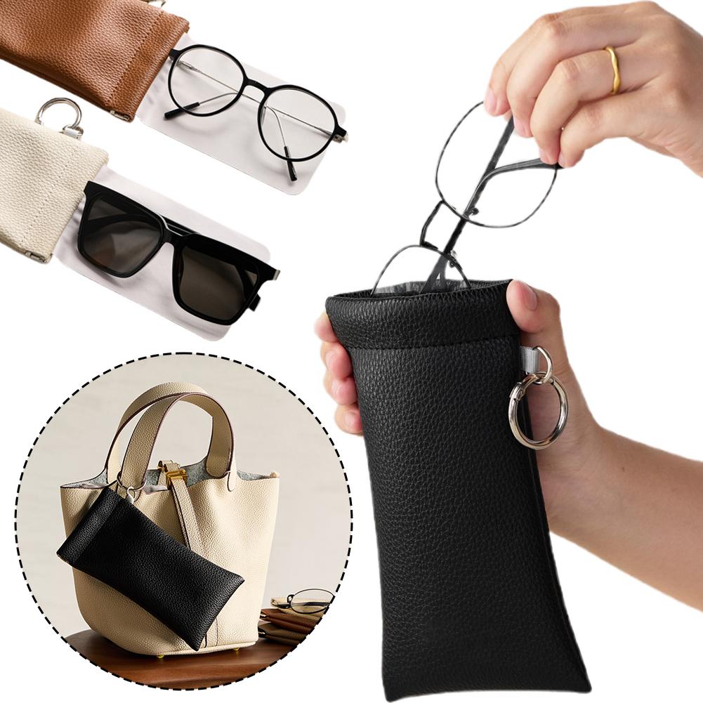 Automatic Closed Sunglasses Case PU Leather Glasses Storage Bag Waterproof Glasses Protective Cover Eyewear Storage Bag