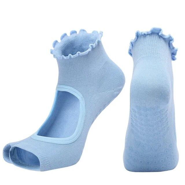 Noi șosete profesionale pentru yoga cu două degete pentru femei, fără spate, respirabile, cu volan, șosete pentru balet, pilates, din silicon, anti-alunecare, șosete sport pentru dans