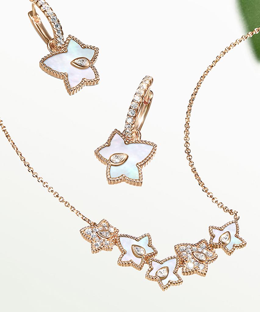 Lola Rose Ivy Mother-Of-Pearl Cubic Chain Necklace