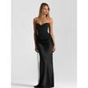 New fashionable solid color tube top waist slim dress hip wrap dress