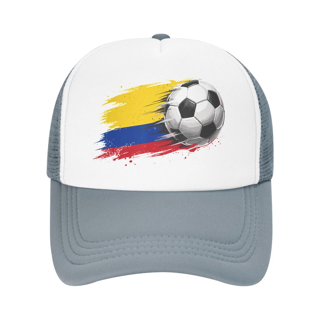 Netz-Sonnenhut Kolumbien Kolumbien Flagge Frühling Trucker-Kappe Für Paar Frauen yk Retro Sonnenschutz K-Pop Rock Baseballkappe