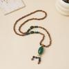 Ethnic Style Wood Necklace & Prayer Beads - Unisex Versatile Chicken Wing Wood Sweater Chain