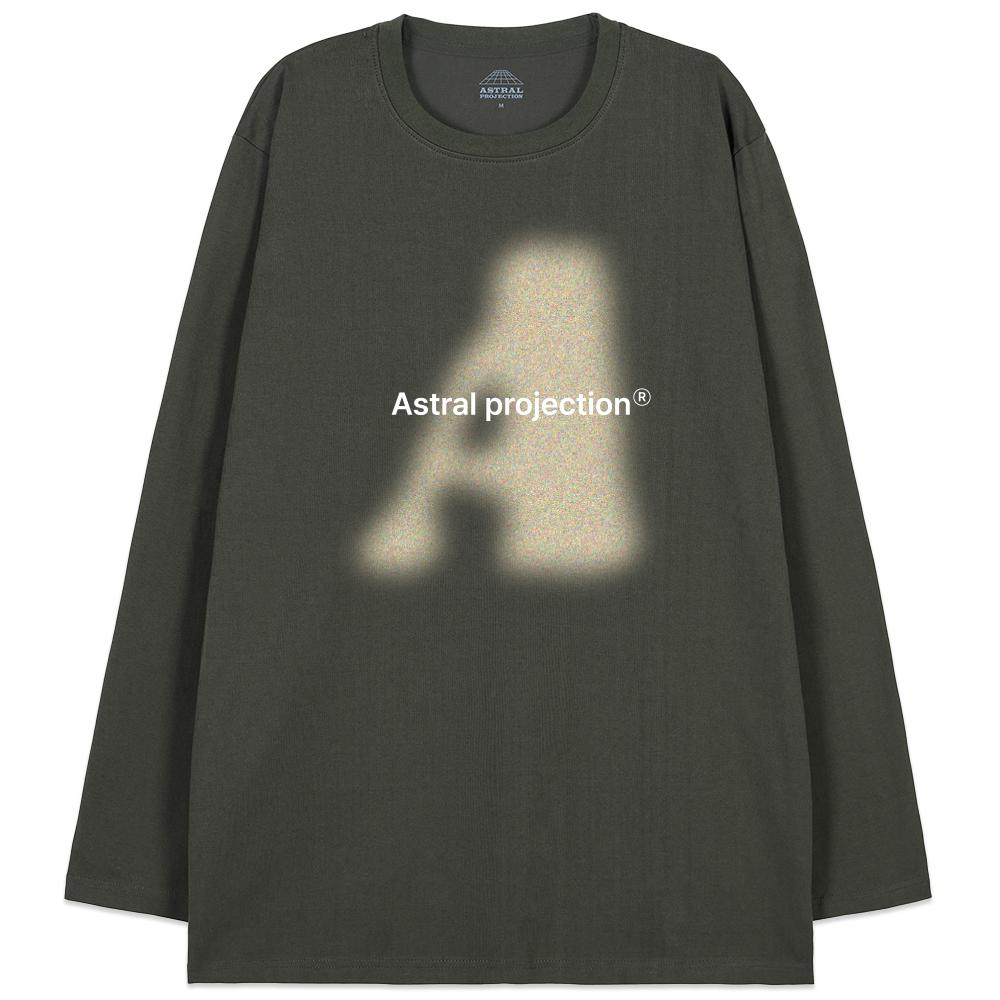 ASTRAL PROJECTION Big A Oversized Long Sleeve T-Shirt_Khaki