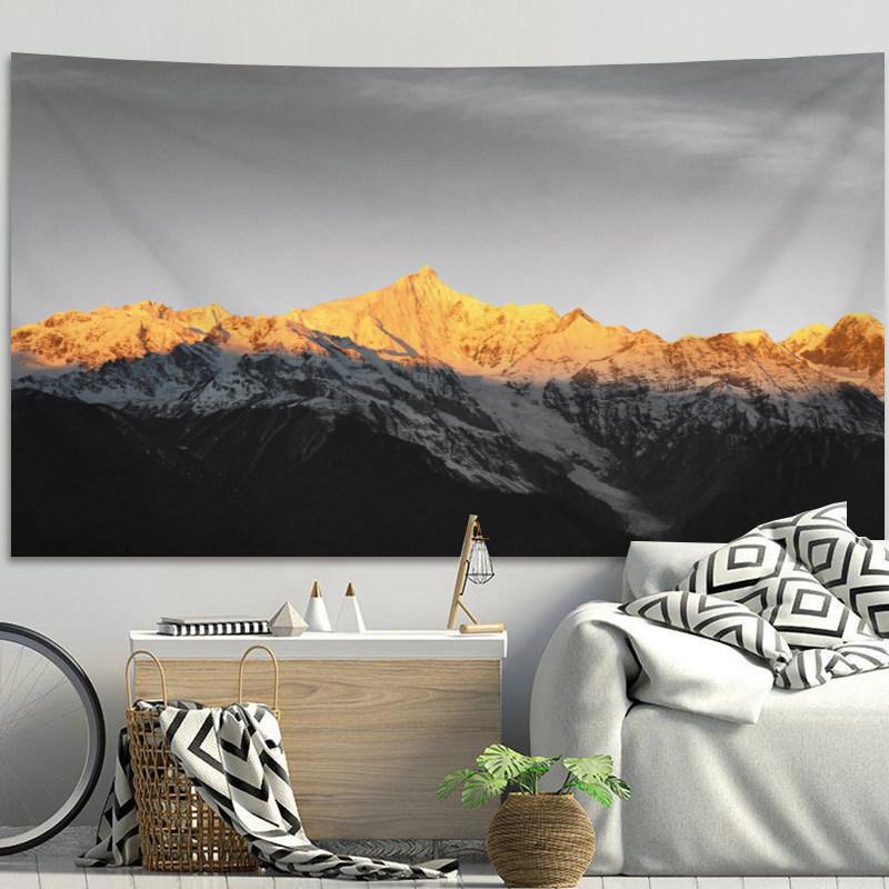 Sunshine Golden Mountain Tapestry Bedroom Bedside Wall Decor Meili Snow Mountain Cloth InternetFamous Wall Hanging Cloth