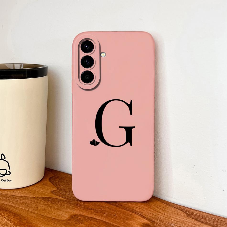 For Samsung Galaxy A57 A37 5G Phone Case Little Heart Letters Soft Liquid Silicone Shell For Samsung A 57 A 37 Lightweight Funda