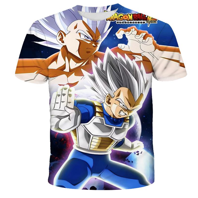 2026 Summer Dragon Ball Retro Fitness T-shirt Men's Oversized 3D Printed Short-sleeved Family Unisex Children's Sports Shirt