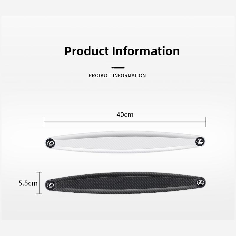 2Pcs Car Front Rear Bumper Scratch Protector Spoiler Rubber Sticker For Lexus LS LC IS350 ES300 GS350 CT200h GX460 LX570 RX500h