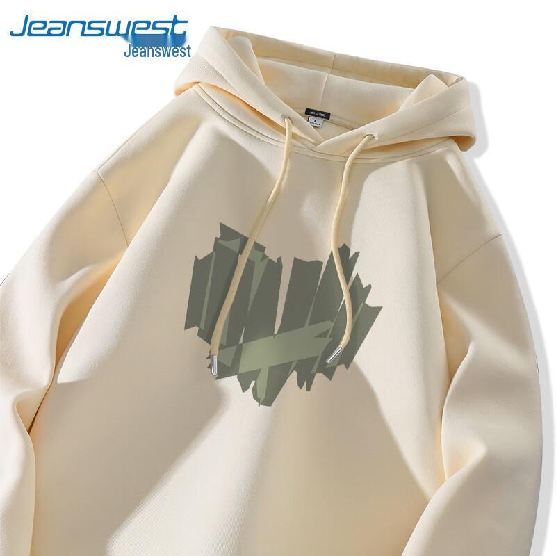 

Мужская толстовка с капюшоном из плотного хлопка с принтом сердец H491 от Jeanswest XL