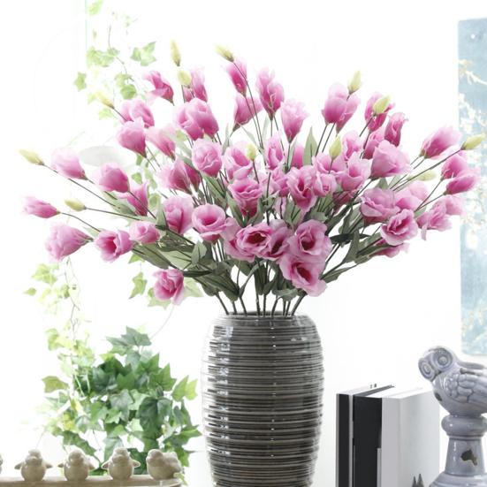 

Искусственный шелковый цветок, экологически чистый, привлекательный, универсальный, красивый, с 7 головками, эустома для вечеринки