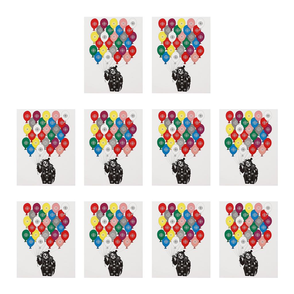 10Pcs Shooting Targets Paper Archery Paper Targets Bow Arrow Hunting Shoot Accessories 45x32cm Clown Balloon