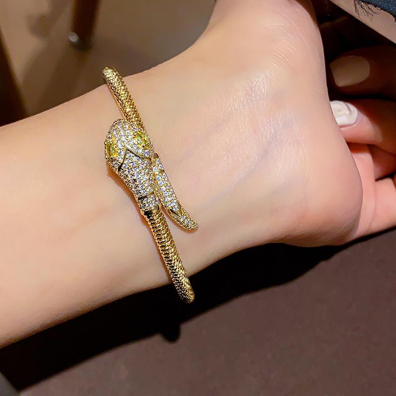 Little Snake Adjustable Opening Bracelet, Light Luxury, High-end, Niche Bracelet, Trendy and Versatile