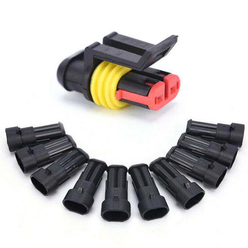 

Wire AWG Marine Electrical Connectors Male female 10A Black Accessory 5pcs 2 pins Waterproof For motorcycle Useful Practical China Mainland