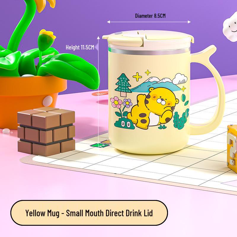 Beerus Double-Layer Insulated Mug with Lid and Tea Infuser - Leak and Dust Proof Office Cup