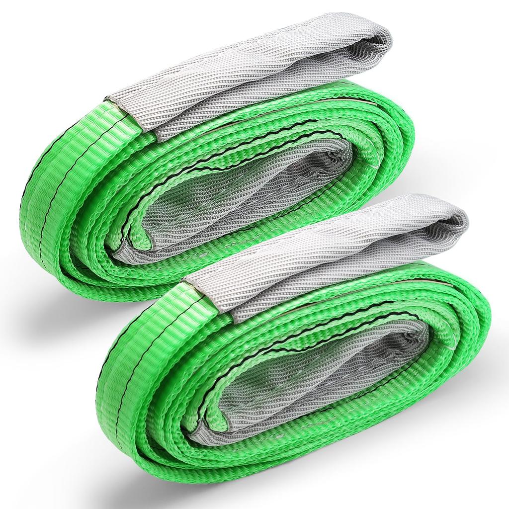 Sondsilen 2t Nylon Sling 2m X 2000kg Load for and with Eyes On Both Set of 2 Belt, 50mm, Capacity, Slinging, Transporting, Towing, Lifting, Moving,