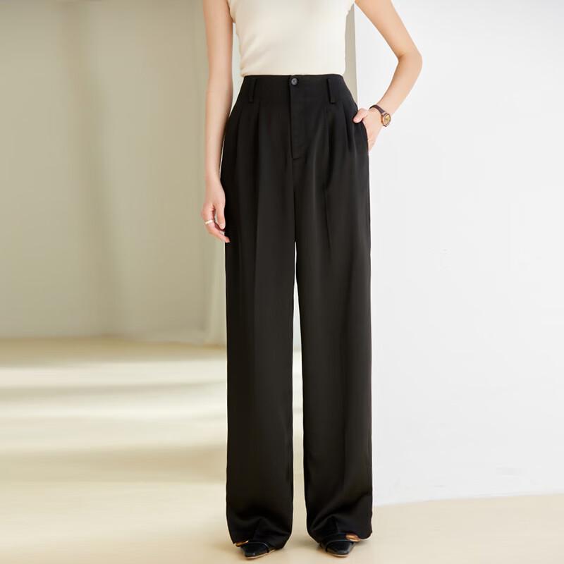 Women s High-Waisted Loose Straight Suit Pants M
