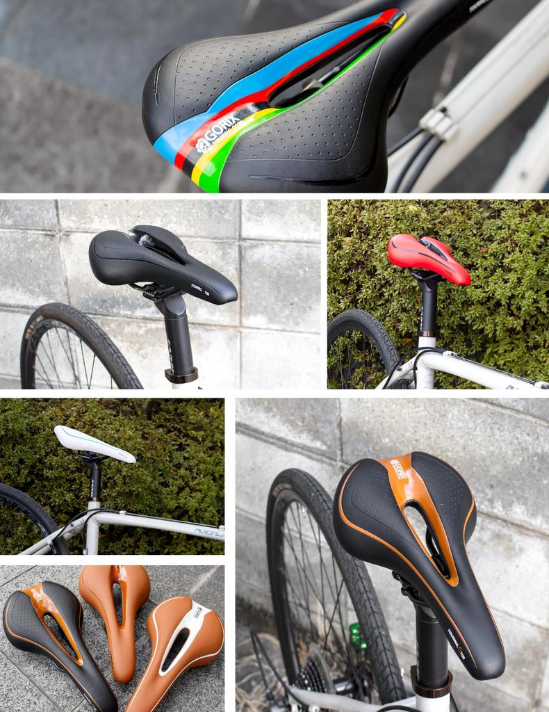 GORIX Bicycle Full Memory Foam Soft for Road Mountain and Other Bikes GX-C19 Saddle, Black, [Thick Cushion, Type] Bikes, Bikes,