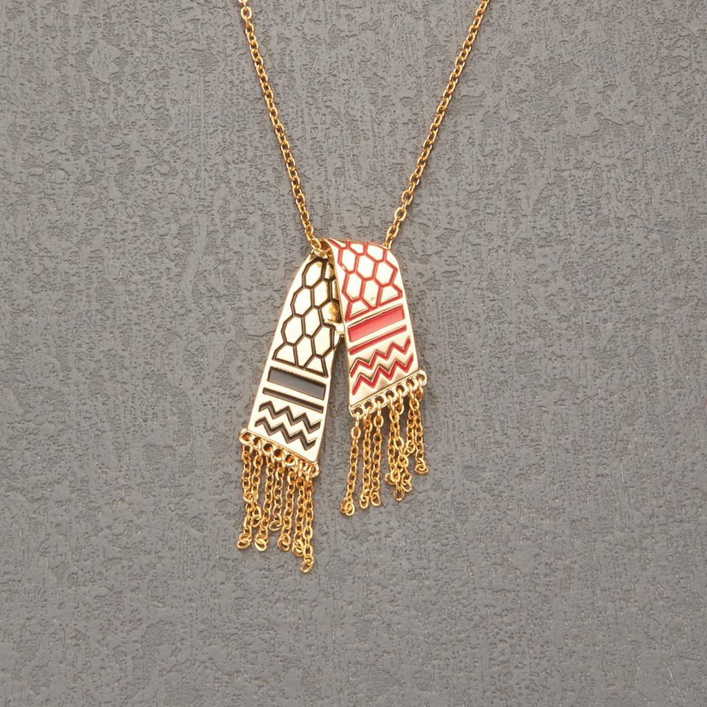 Palestine Scarf Pendant Chain Necklace For Women Palestine Series Products Zircon Accessories