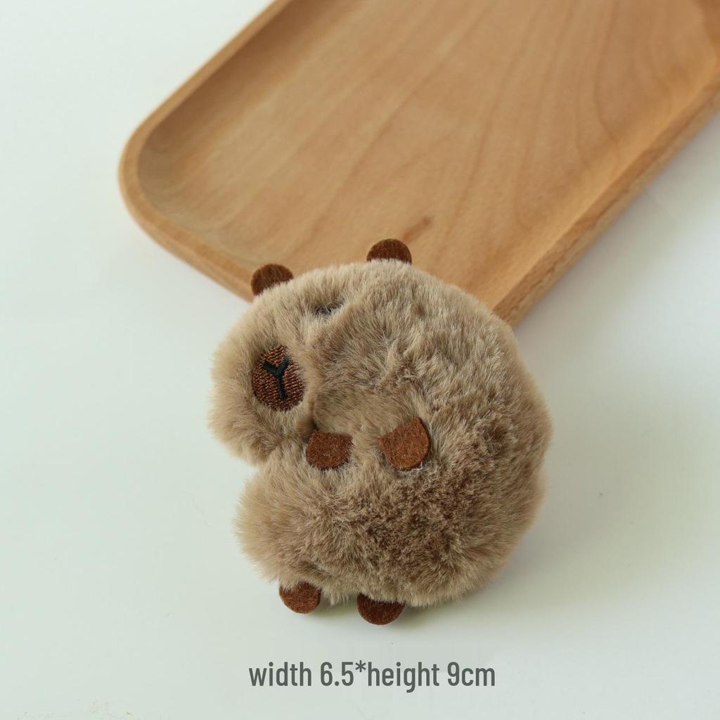 Capybara Plush Pendant: Cute Cartoon Guinea Pig Doll Keychain Ornament
