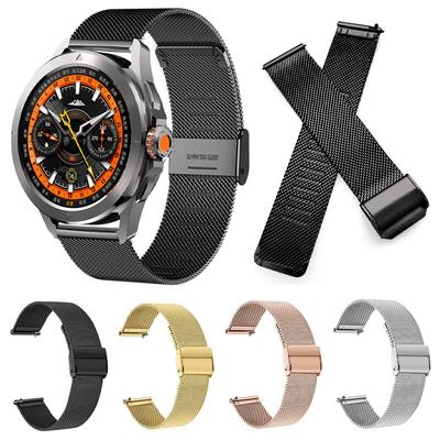Paski 22mm do Xiaomi Watch S4 Sport S3 S2 S1 Active Mi Watch Color 2 Pasek z siatki metalowej ze stali nierdzewnej dla Huawei GT 5 4 3 2 Pro 46mm