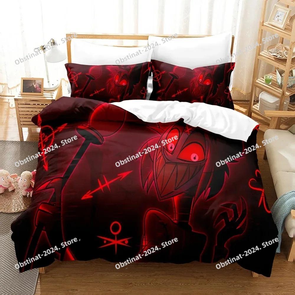 Fashion Cartoon Hazbin Hotel Bedding Set Duvet Cover Set With Pillowcase Twin Full Queen King Bedclothes Bed Linen Home Textiles