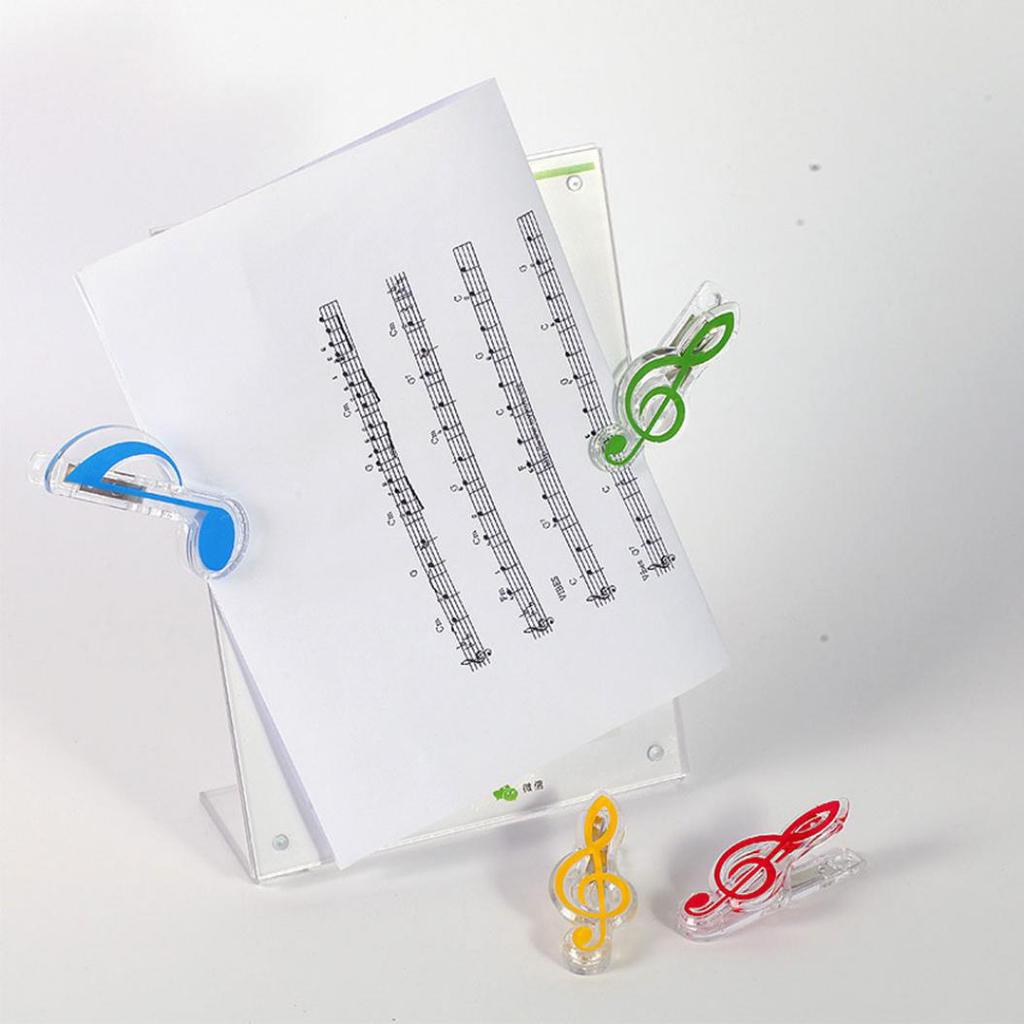 Härlig plastmusikboksida Musiknotform Klämma Treble Clef Bookmark