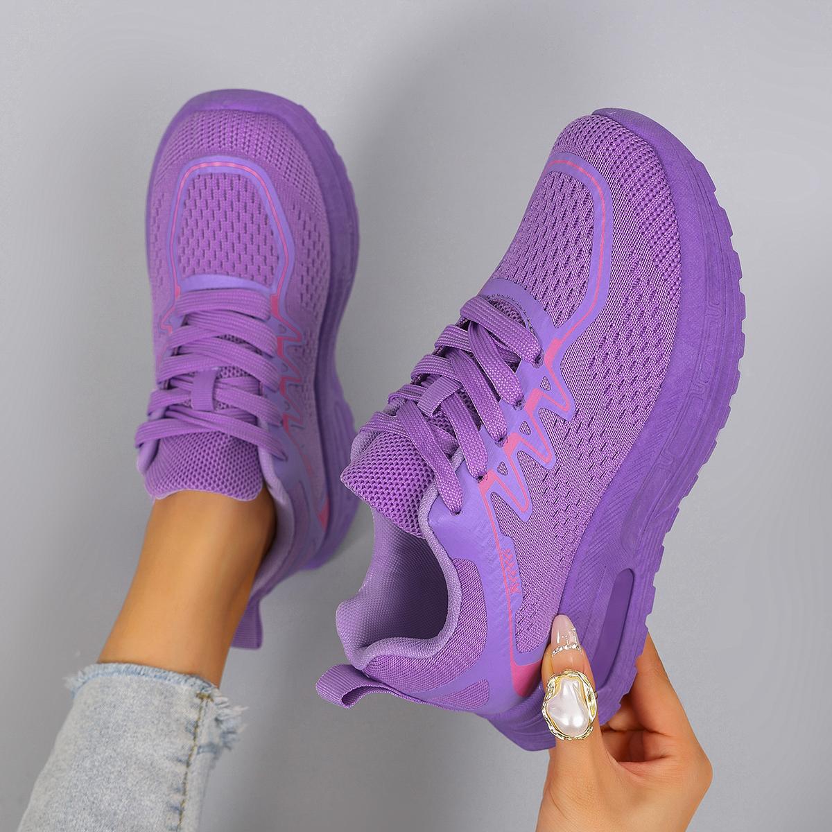 

Женские летние дышащие сетчатые туфли на плоской подошве, женская обувь, повседневные кроссовки, распродажа, бесплатная доставка 37 фиолетовый