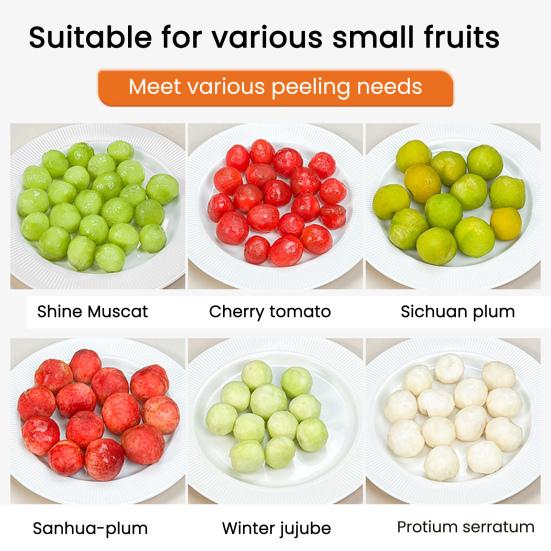 Automatic Peeling Machine Electric Portable Garlic Peeler Fruit Skin Remover Machines for Grapes Tomato Cherry