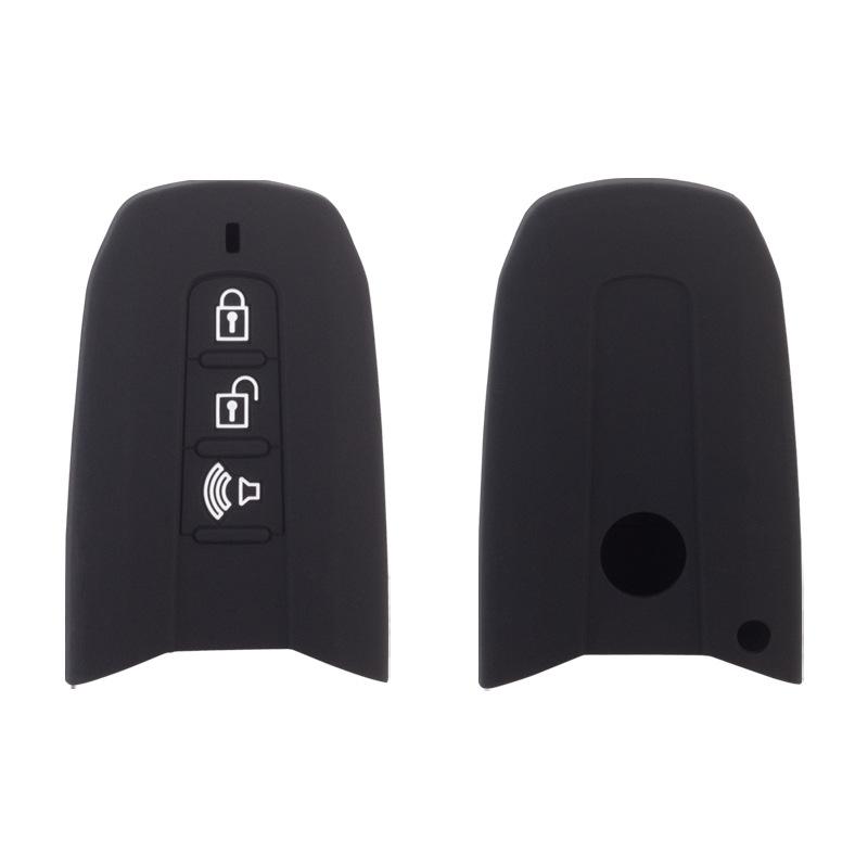 Suitable for Ssangyong Lester G4 Silicone Key Cover Smart 3-button Soft Rubber Car Key Bag Car Remote Control Sheath