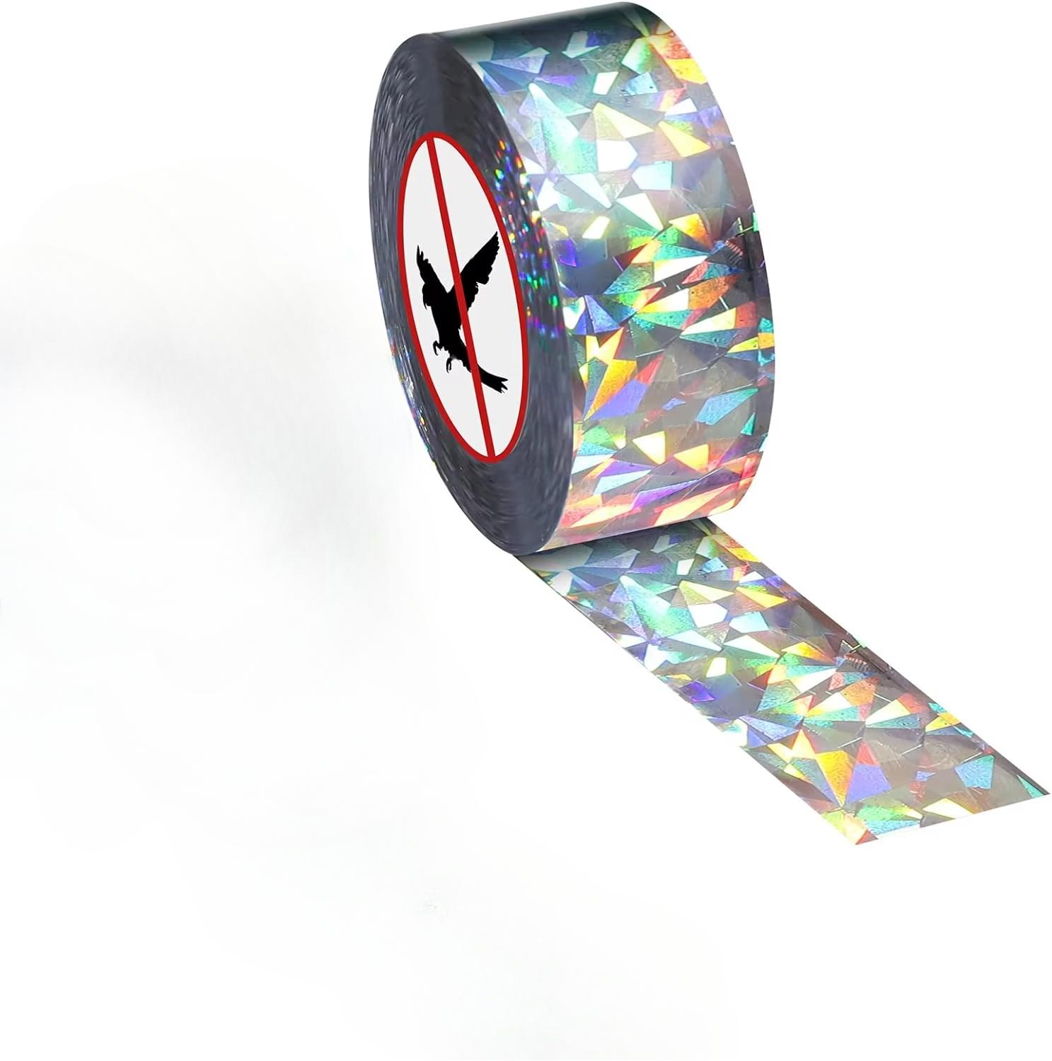 

1/2 шт. Лента для отпугивания птиц Блестящая Двусторонняя Голографическая Светоотражающая Лента Отпугивание Птиц для Защиты Домов Садов Двора Растений Фруктов