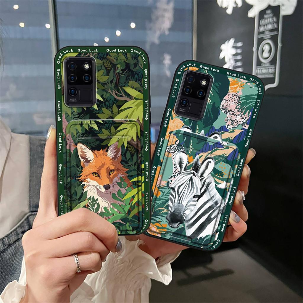 Graffiti Anti-knock Phone Case For Oukitel C21 Waterproof Anti-dust Back Cover Cute Soft Case Cover TPU Card Slot