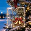 Holiday Money Gift Boxes 2Pcs Christmas Cash Holder Ornament, Acrylic Hanging Decor with Surprise Packaging Santa Snowman Design, Tree Pendant