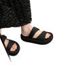 Cool slippers women's summer outer wear 2025 new thick-soled one-word drag women's high-end feeling stepping on shit seaside beach sandals