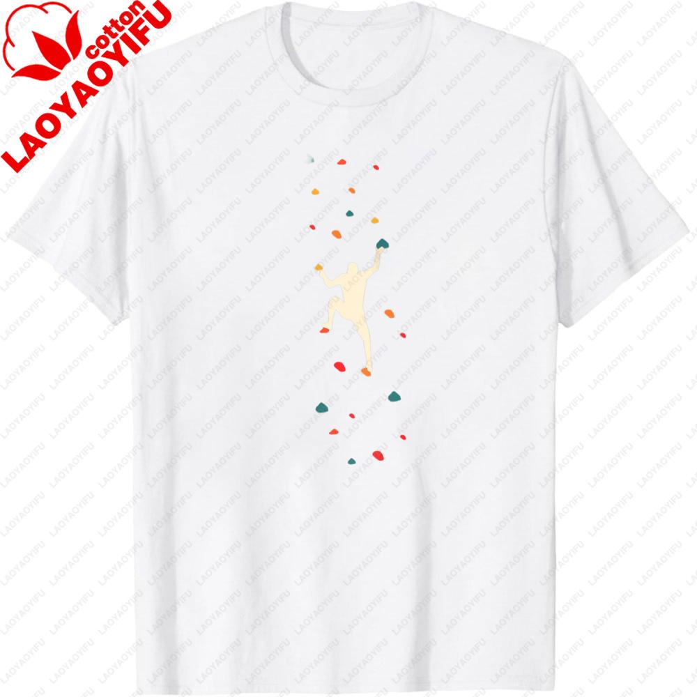 Climbing Lover T Shirt Men TShirt Summer Casual Fashion Cotton Short Sleeve Juggling Silhouette Design Fun Streetwear Gift Top