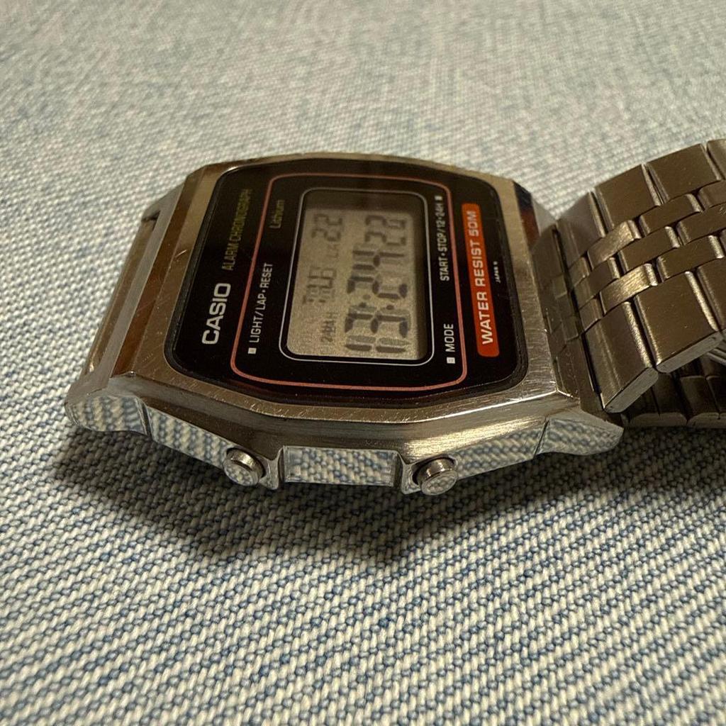 Used 80s CASIO W-34 Vintage Casio Digital Watch