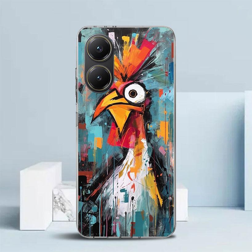 Chicken Hen Rooster Soft Cover for Xiaomi Poco F7 Ultra X7 X6 X5 Pro M7 Phone Case Redmi 15 15C 13 13C 12 12C 10 10C Print Shell