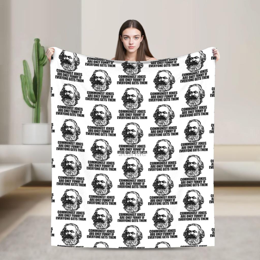 Karl Marx Blanket Quality Super Warm Throw Blanket Winter Students Bedroom Novelty Bedspread