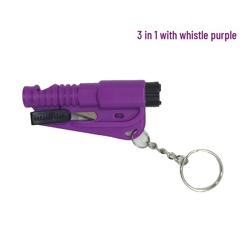 3-in-1 Safety Tool: Whistle, Car Window Breaker, Lifesaving Hammer Keychain