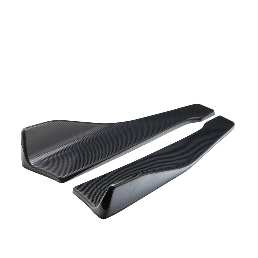 1 Pair Carbon Fiber Car Body Side Skirt Diffuser Winglet Bumper Spoiler Rear Lip