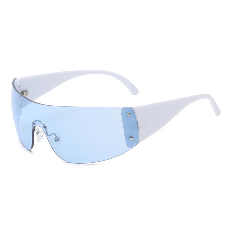 New Retro Women Sunglasses Fashion Trendy Frameless UV Resistant Outdoor Cycling Sunnies