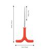 5PCS Threaded Shaft Ice Anchor Set Metal Plastic Tent Stakes Heavy Duty Ground Anchors  Pole Holding