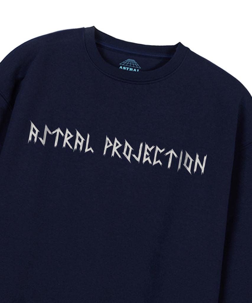 ASTRAL PROJECTION Ancient Monk Loose Fit Sweatshirt_Navy