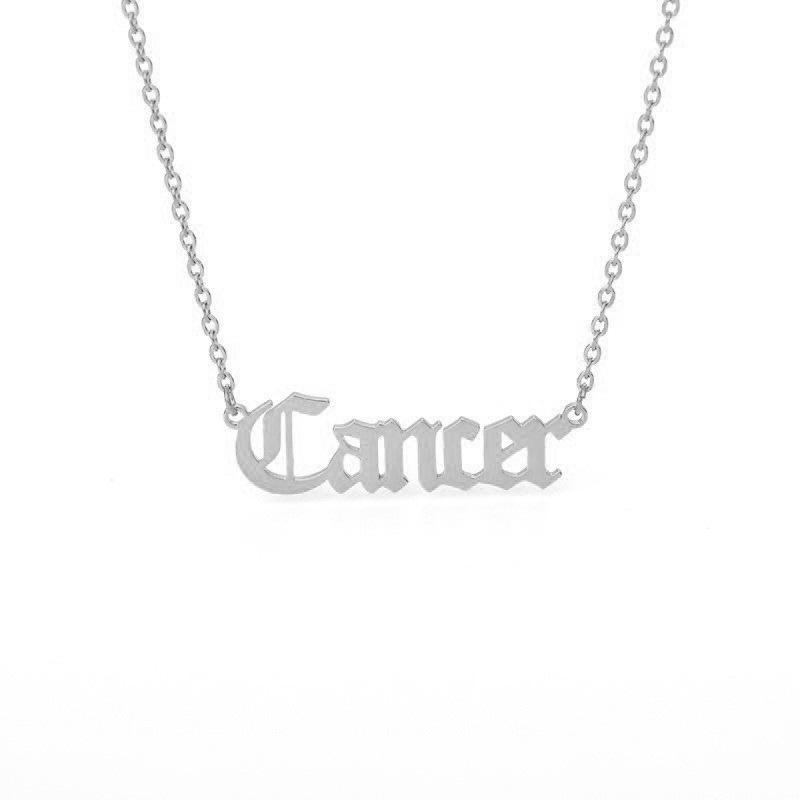 Collana con Ciondolo Zodiacale in Acciaio Inossidabile Dodici Costellazioni