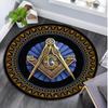 Freemasonry 3 Circular Rug - Office Decorative Carpet For Living Room Bedroom Door Mat Floor Rug Computer Chair Area Rug