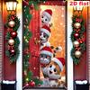 Decoração de Natal Capa de Porta Feliz Natal Banner para Fotografia de Porta Natal Xmas Feriado de Inverno Casa Cozinha Suprimentos Externos