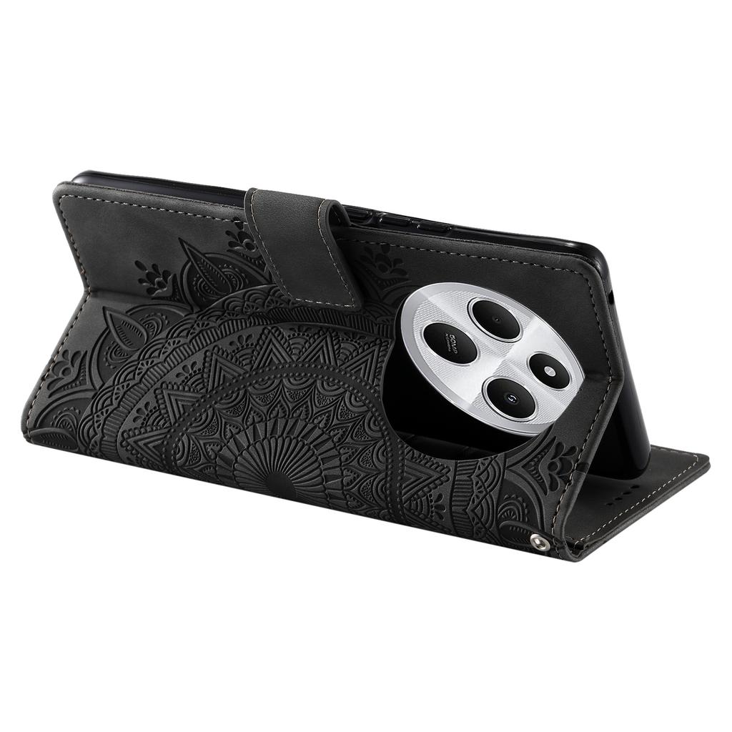 Style 018 Phone Case For Xiaomi Redmi 14C 4G/14R 5G/Poco C75 4G Imprinted Totem Skin Feel Wallet Leather Cover