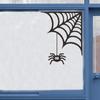Black Waterproof Spider Web Window Prank Spider Sticker Halloween Decoration Wallpaper Decal