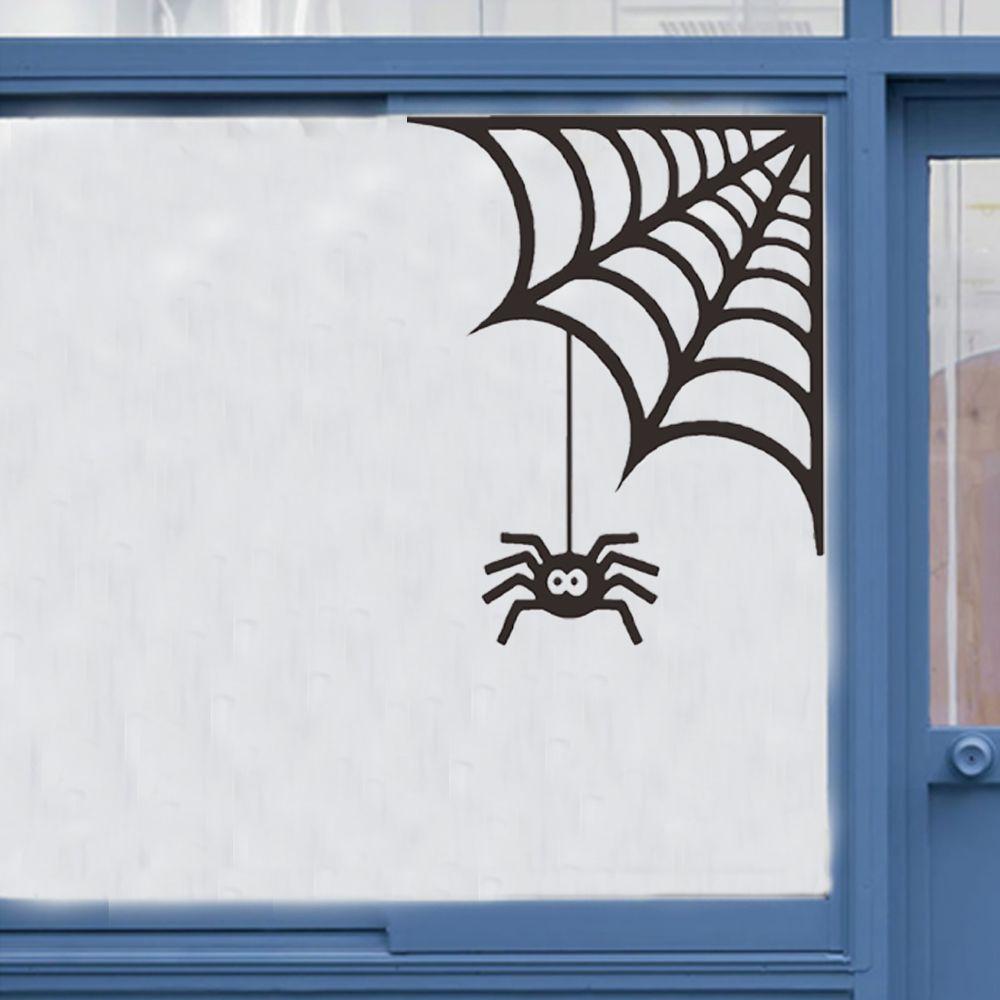 Waterproof DIY Prank Spider Web Window Halloween Decoration Decal Wallpaper Spider Sticker