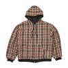 Ertr Reversible Hoodie Zip-Up Check Red
